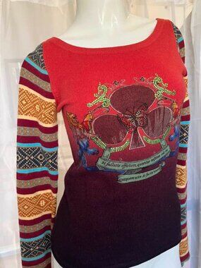 RAW 7 Unique Multi Cashmere Sweater Y2K small